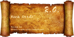 Renk Ottó névjegykártya