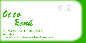 otto renk business card